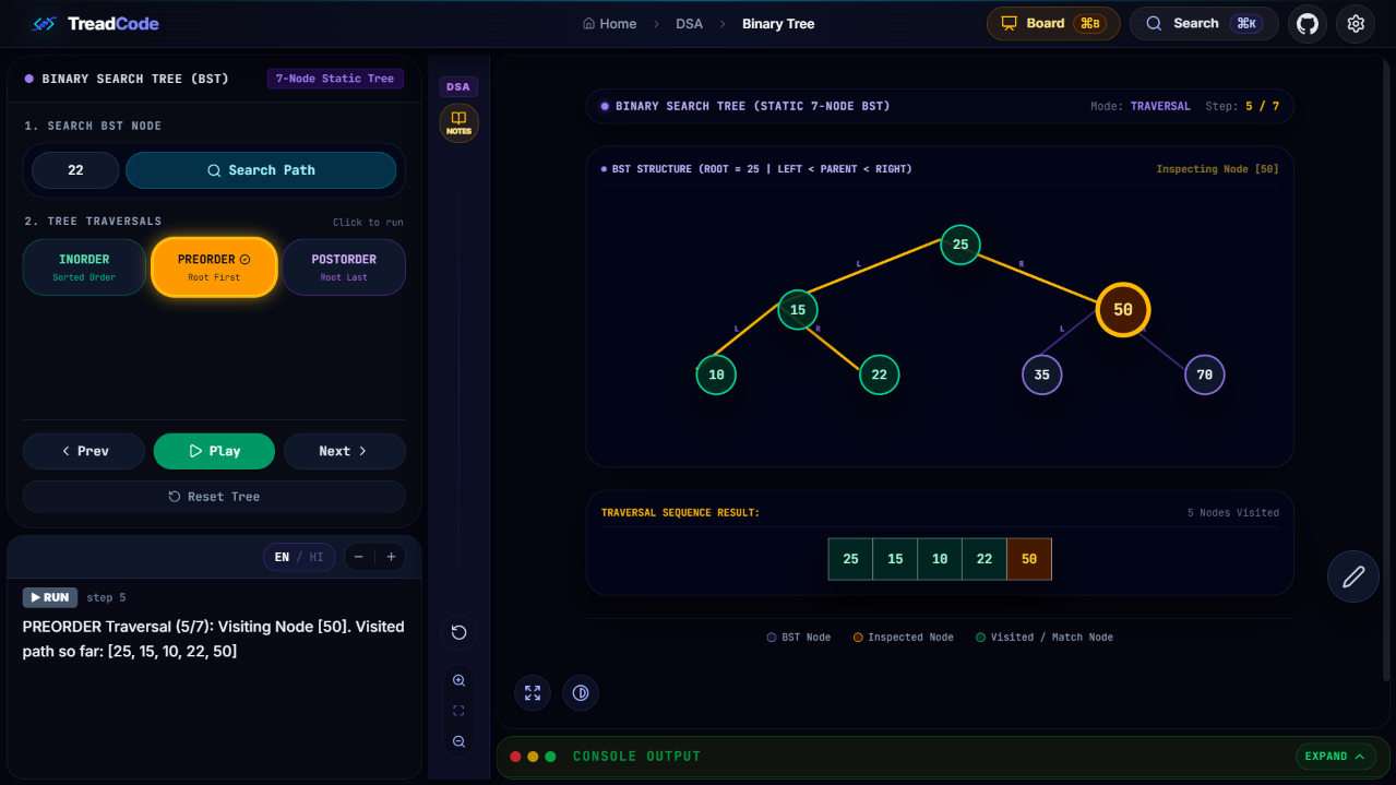Interactive DSA Algorithms